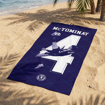 Scotland World Cup 2026 - McTominay - Beach Towel - Microfibre Retro Beach Towel - 150cm x 75cm