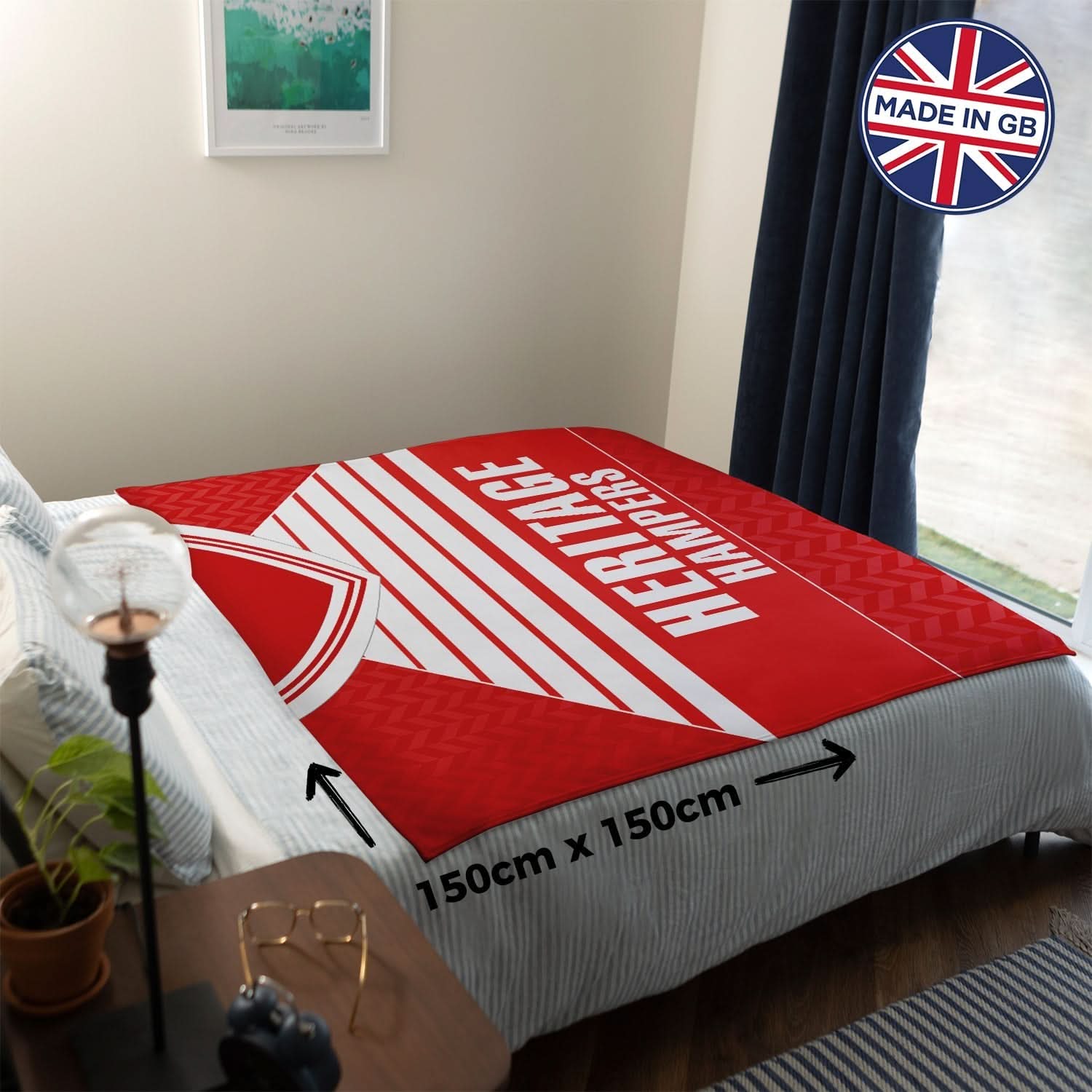 Middlesbrough  - 1990 Home Shirt - Personalised Retro Fleece Blanket