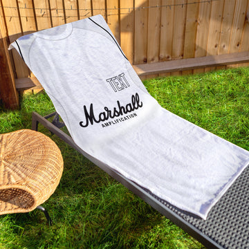 Milton Keynes 2007 Home Shirt - Personalised Lightweight, Microfibre Retro Beach Towel - 150cm x 75cm