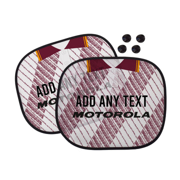 Motherwell 1992 Away Shirt - Personalised Retro Football Car Sun Shade - Set of 2