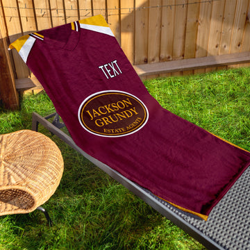 Northampton 2008 Home Shirt - Personalised Lightweight, Microfibre Retro Beach Towel - 150cm x 75cm