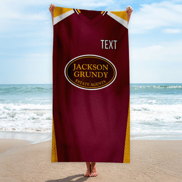 Northampton 2008 Home Shirt - Personalised Lightweight, Microfibre Retro Beach Towel - 150cm x 75cm