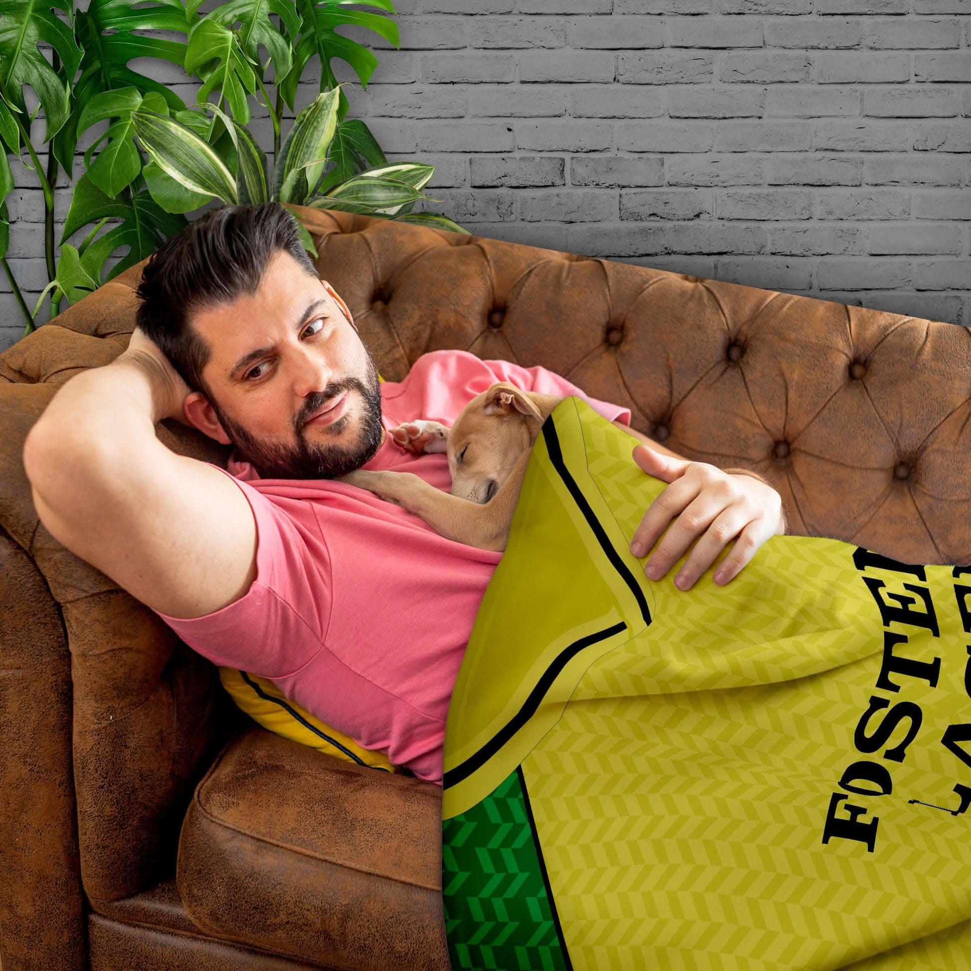 Norwich FC - 1986 Home Shirt - Retro Fleece Blanket