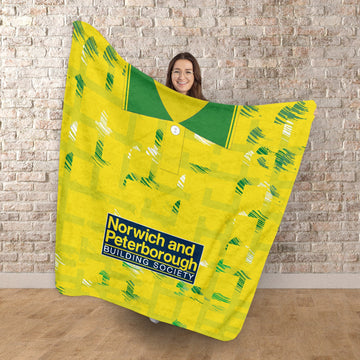 Norwich - 1994 Home Shirt - Retro Fleece Blanket