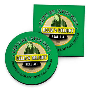 Norwich Delia Smith - Football Coaster - Square Or Circle