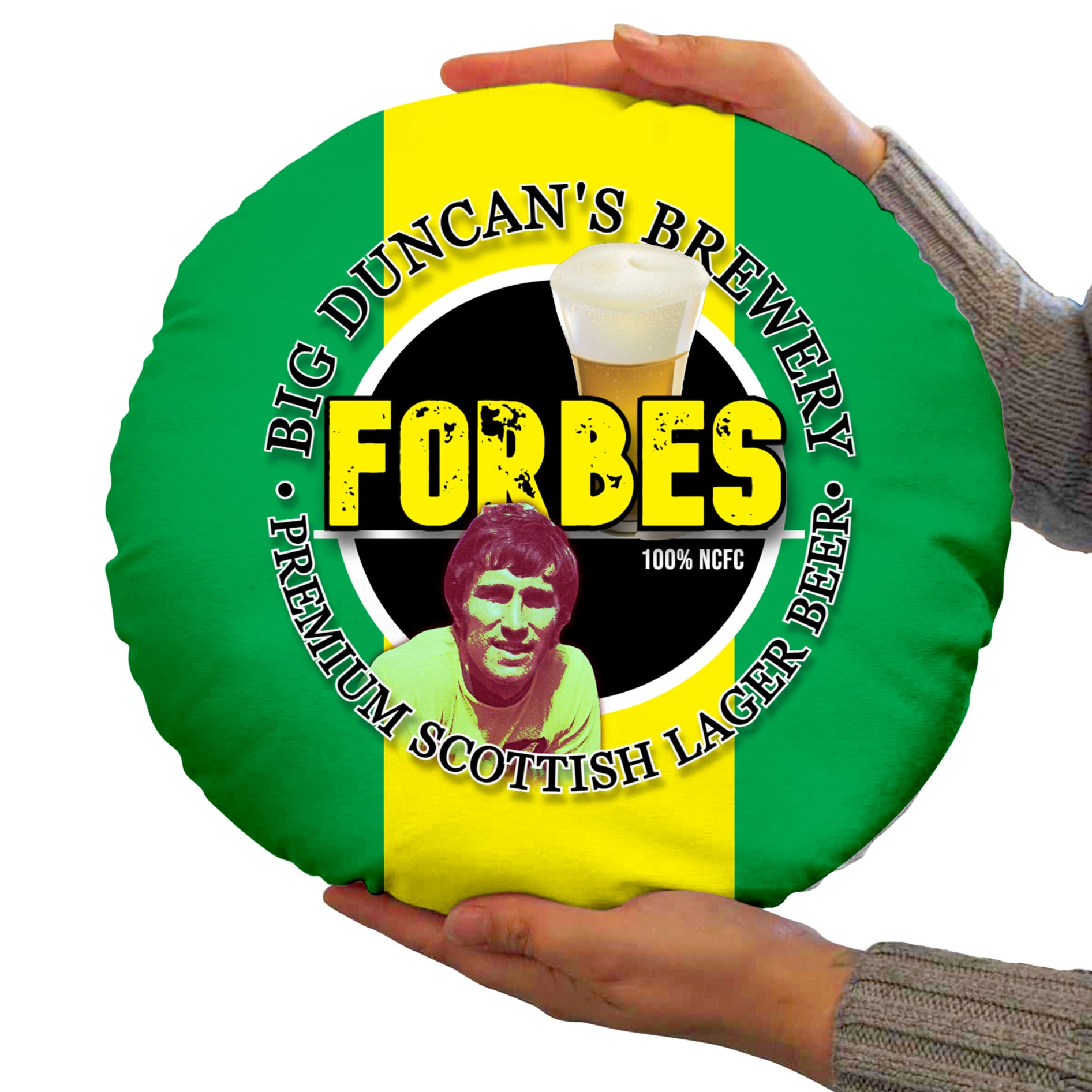 Norwich Forbes - Football Legends - Circle Cushion 14"
