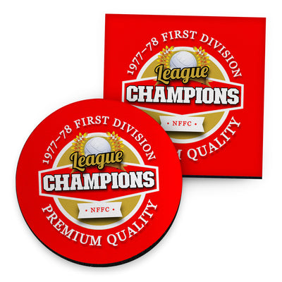 Nottingham League Champions - Football Coaster - Square Or Circle