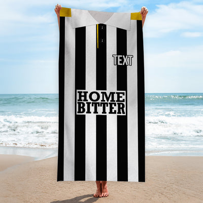 Notts C 1990 Home Shirt - Personalised Lightweight, Microfibre Retro Beach Towel - 150cm x 75cm