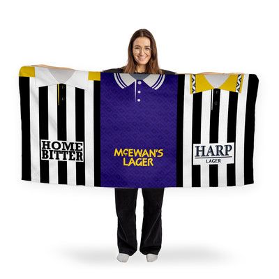 Notts C Three Shirt Design - Personalised Lightweight, Microfibre Retro Beach Towel - 150cm x 75cm