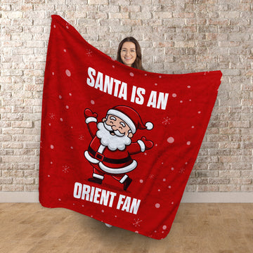 Santa is an Orient Fan - Luxury Fleece Blanket - 2 Sizes