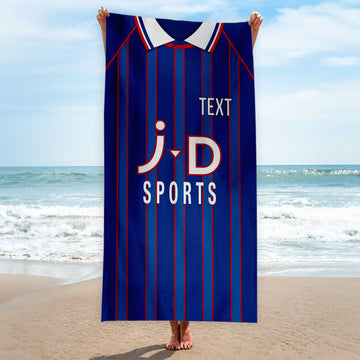 Oldham 1993 Home Shirt - Personalised Lightweight, Microfibre Retro Beach Towel - 150cm x 75cm