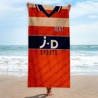 Oldham 1995 Away Shirt - Personalised Lightweight, Microfibre Retro Beach Towel - 150cm x 75cm