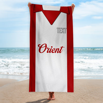 Orient 1977 Home Shirt - Personalised Lightweight, Microfibre Retro Beach Towel - 150cm x 75cm