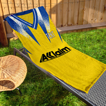 Orient 1996 Away Shirt - Personalised Lightweight, Microfibre Retro Beach Towel - 150cm x 75cm