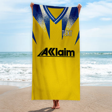 Orient 1996 Away Shirt - Personalised Lightweight, Microfibre Retro Beach Towel - 150cm x 75cm