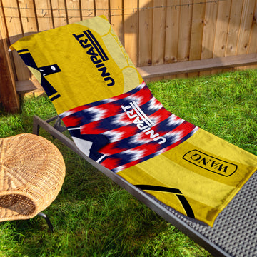 Oxford Three Shirt Design - Personalised Lightweight, Microfibre Retro Beach Towel - 150cm x 75cm