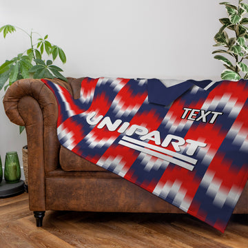 Oxford 1993 Away Shirt - Personalised Retro Fleece Blanket 150cm X 150cm