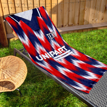 Oxford 1993 Away Shirt - Personalised Lightweight, Microfibre Retro Beach Towel - 150cm x 75cm