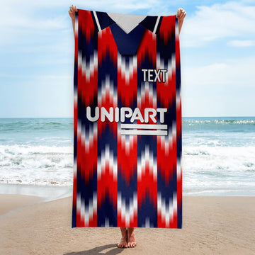 Oxford 1993 Away Shirt - Personalised Lightweight, Microfibre Retro Beach Towel - 150cm x 75cm