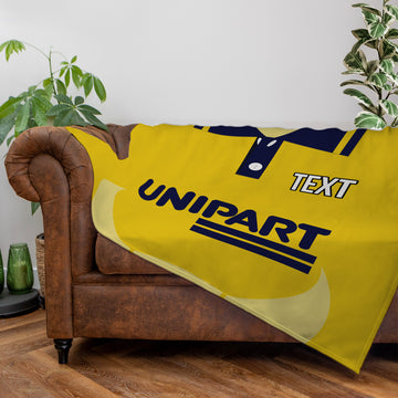 Oxford 1995 Home Shirt - Personalised Retro Fleece Blanket 150cm X 150cm
