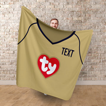 Portsmouth 2002 Away Shirt - Personalised Retro Fleece Blanket 150cm X 150cm