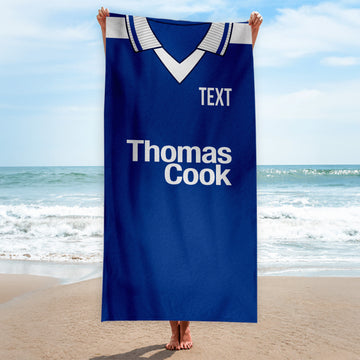 Peterborough 1996 Home Shirt - Personalised Lightweight, Microfibre Retro Beach Towel - 150cm x 75cm