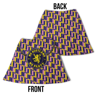 No Scotland No Party - Retro Yellow & Pink - WC26 - Novelty Kilt