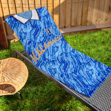 Port Vale 1991 Away Shirt - Personalised Lightweight, Microfibre Retro Beach Towel - 150cm x 75cm