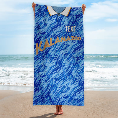 Port Vale 1991 Away Shirt - Personalised Lightweight, Microfibre Retro Beach Towel - 150cm x 75cm