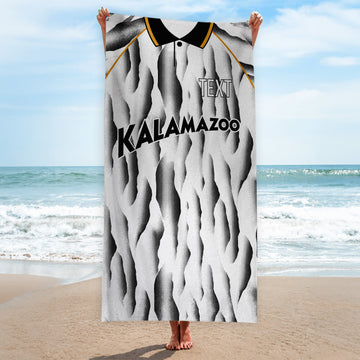 Port Vale 1991 Home Shirt - Personalised Lightweight, Microfibre Retro Beach Towel - 150cm x 75cm