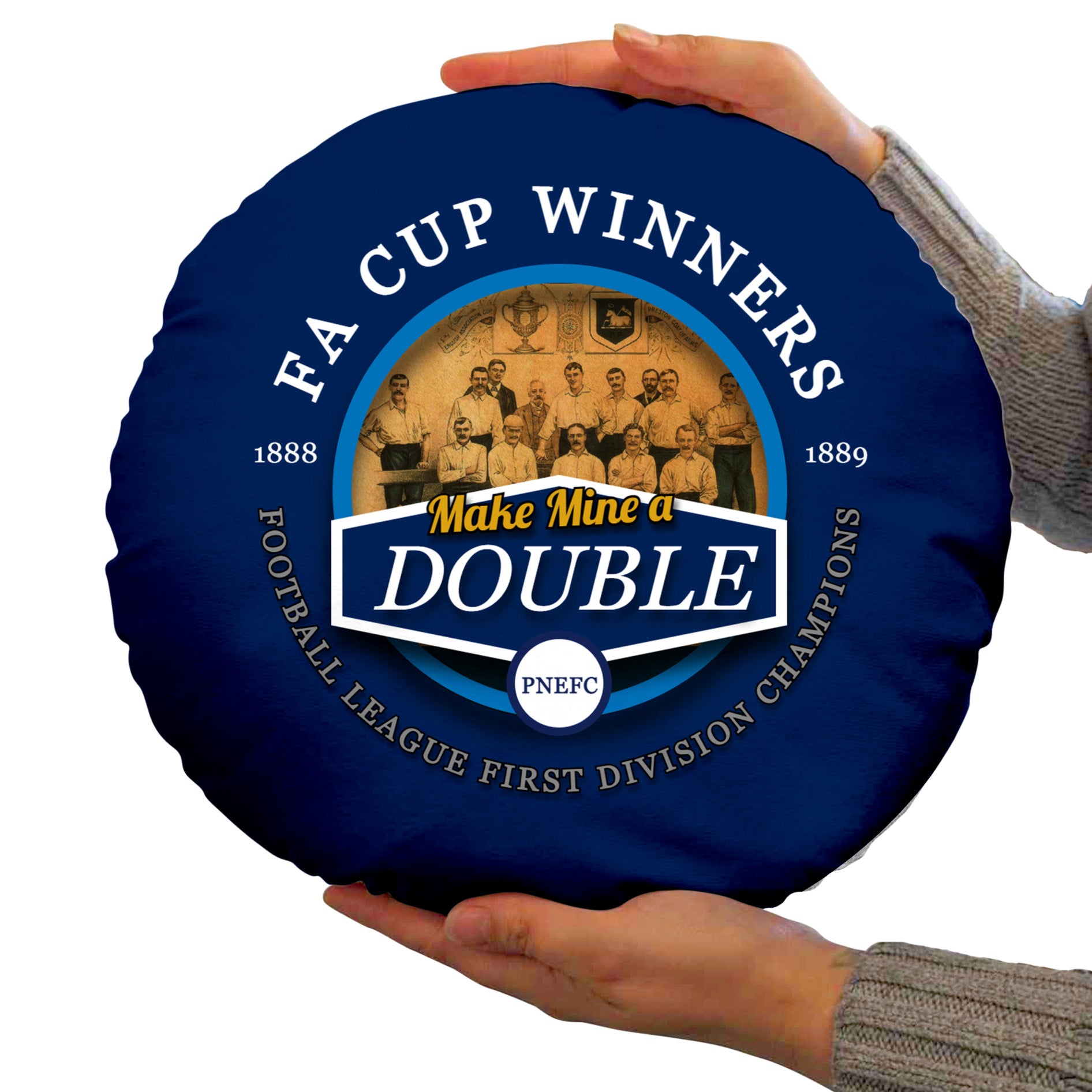 Preston Double - Football Legends - Circle Cushion 14"