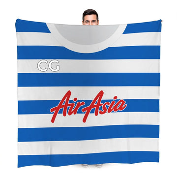 QPR - 2015 Home Shirt - Personalised Retro Fleece Blanket