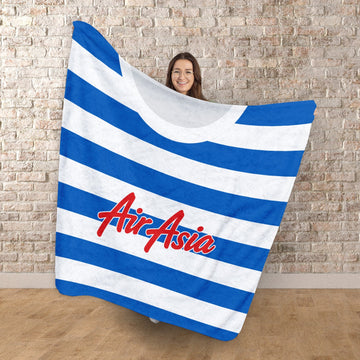 QPR - 2015 Home Shirt - Personalised Retro Fleece Blanket