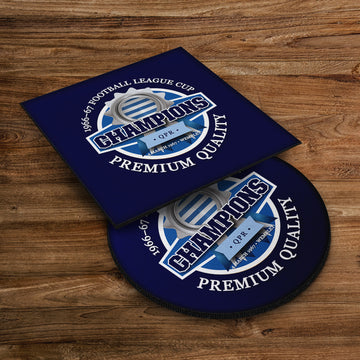 The Hoops CHAMPIONS - Football Coaster - Square Or Circle