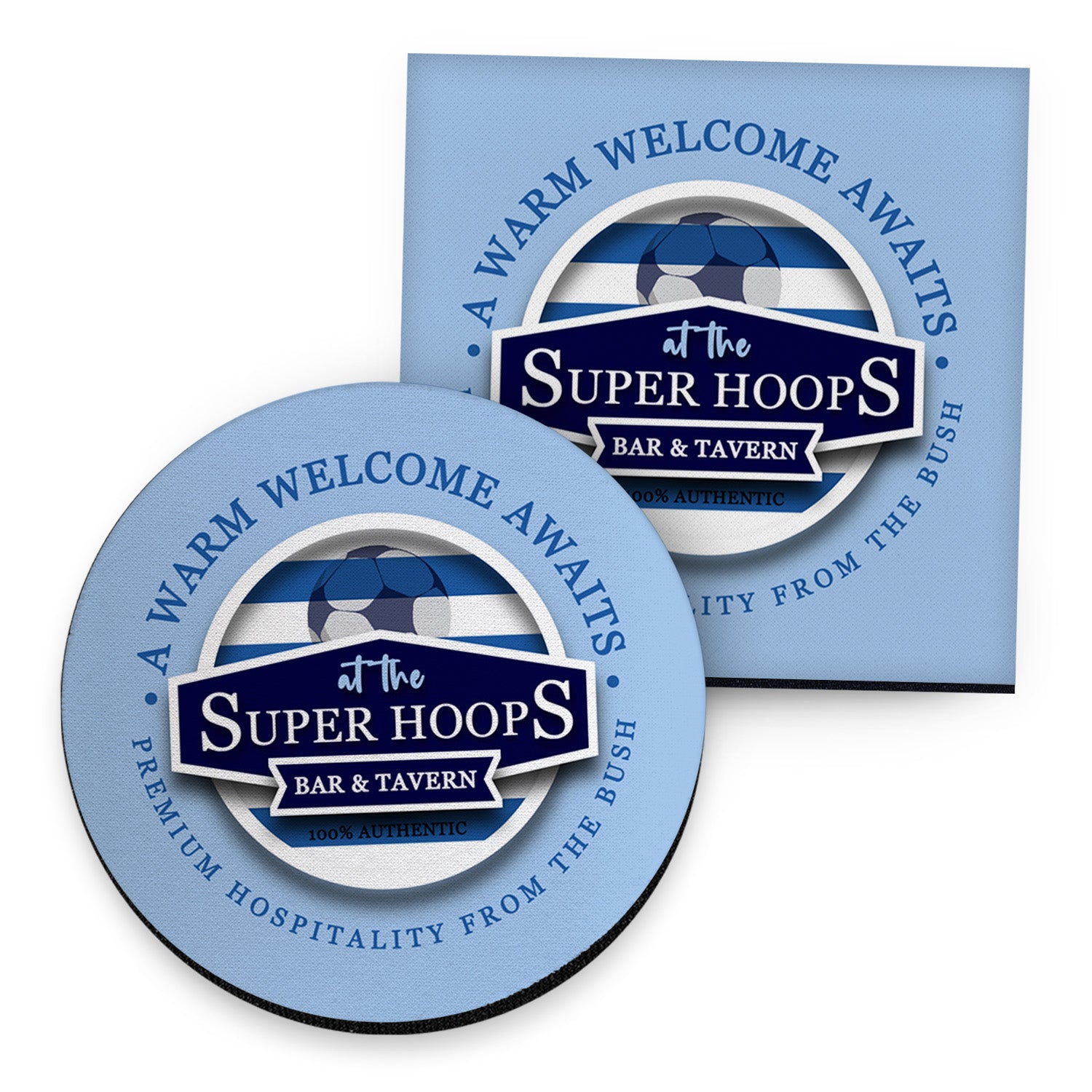 The Hoops SUPER HOOPS - Football Coaster - Square Or Circle