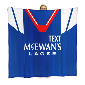Rangers - 1992 Home Shirt - Personalised Retro Fleece Blanket