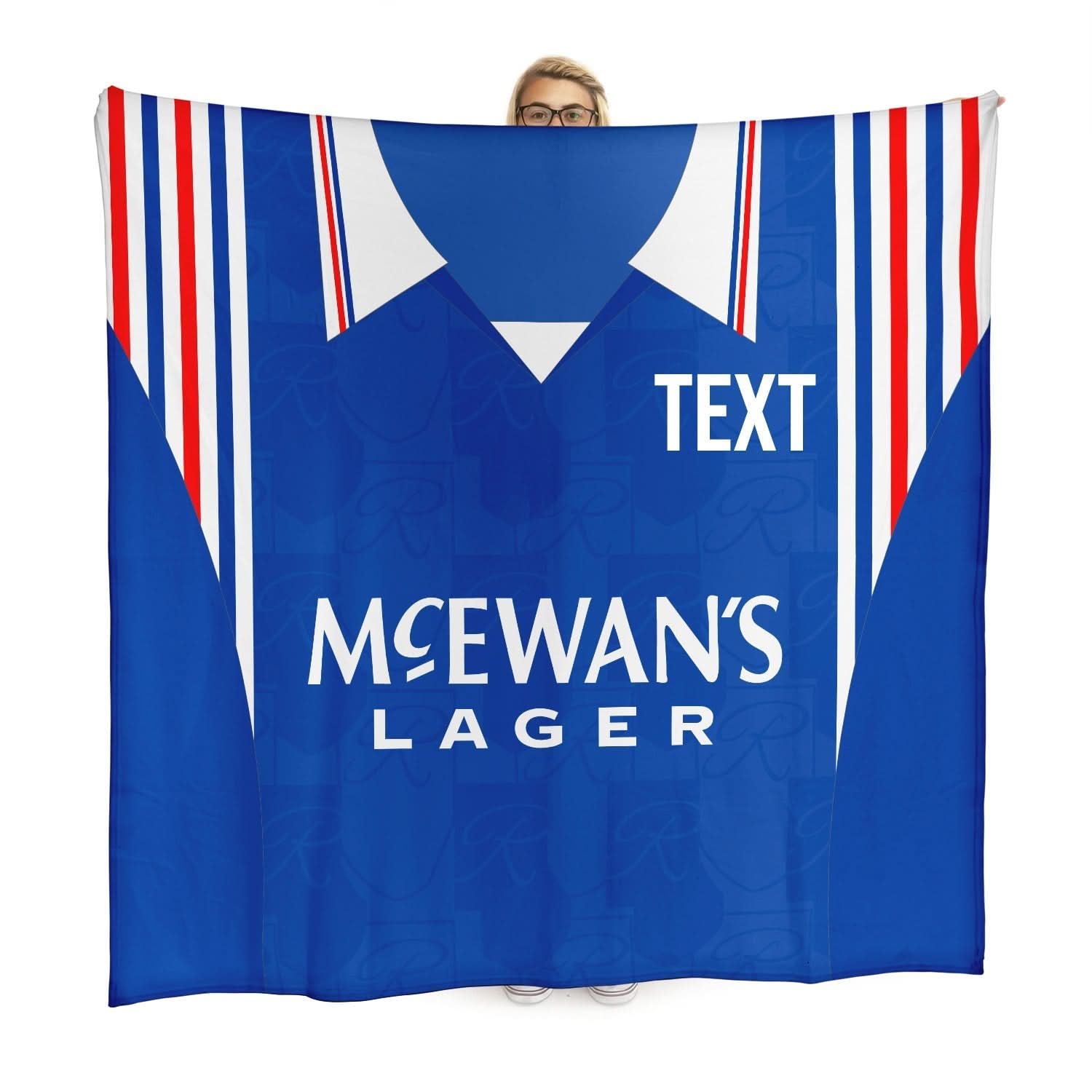 Rangers - 1996 Home Shirt - Personalised Retro Fleece Blanket