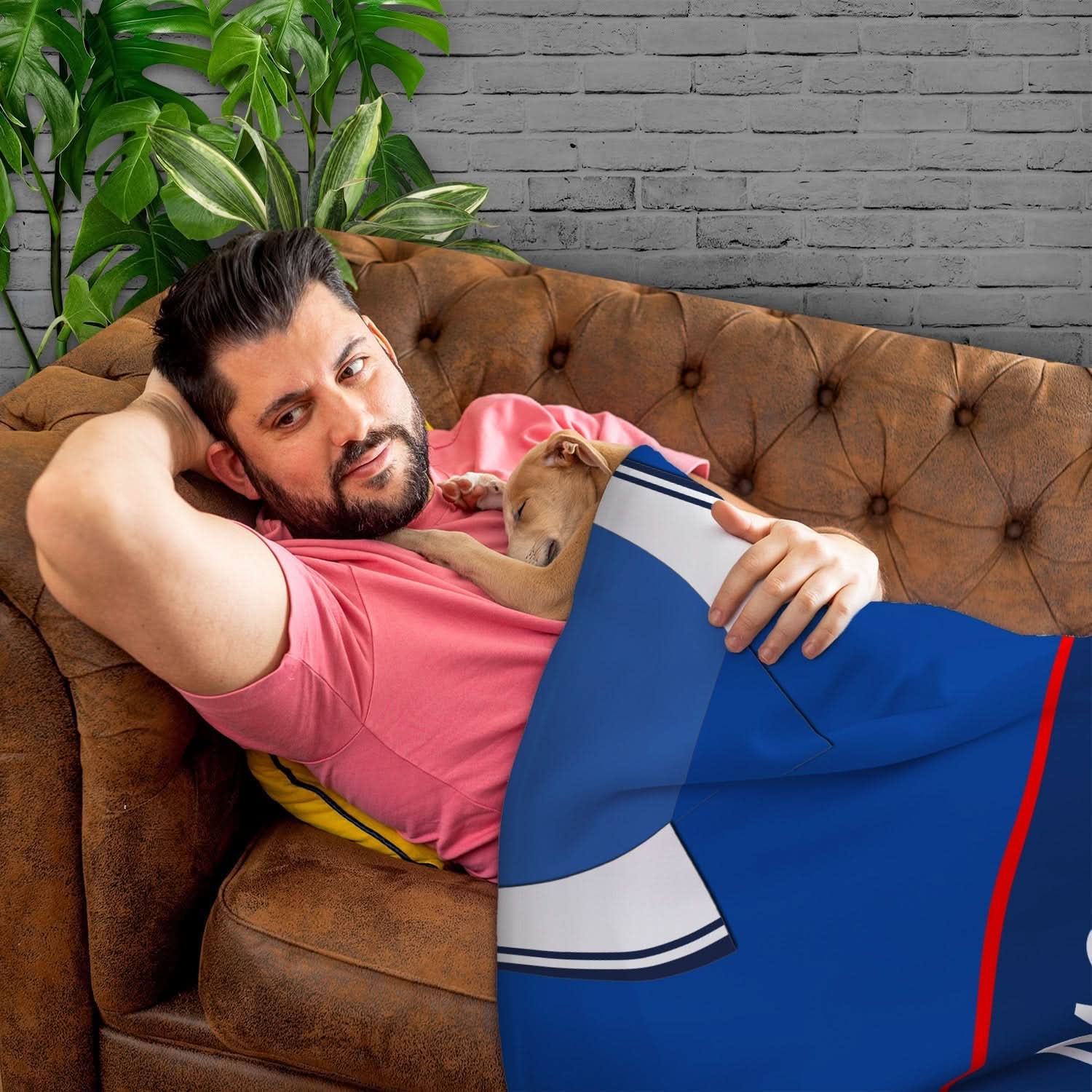 Rangers - 1998 Home Shirt - Personalised Retro Fleece Blanket