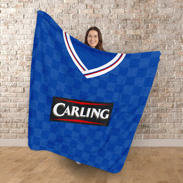 Rangers - 2009 Home Shirt - Personalised Retro Fleece Blanket