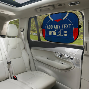 Rangers 2001 Home Shirt - Personalised Retro Football Car Sun Shade - Set of 2