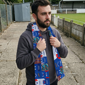 Rangers Shirt Montage - Knitted Eyelet Football Scarf