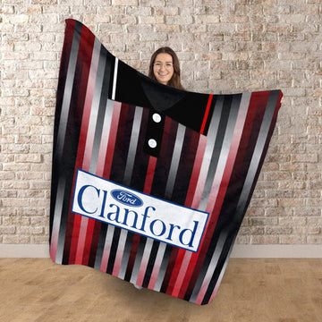 St Mirren Retro 1994 Away - Personalised Retro Fleece Blanket 150cm X 150cm