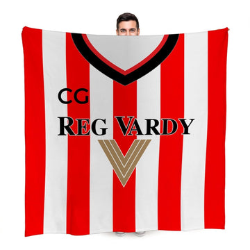Sunderland - 2001 Home Shirt - Personalised Retro Fleece Blanket