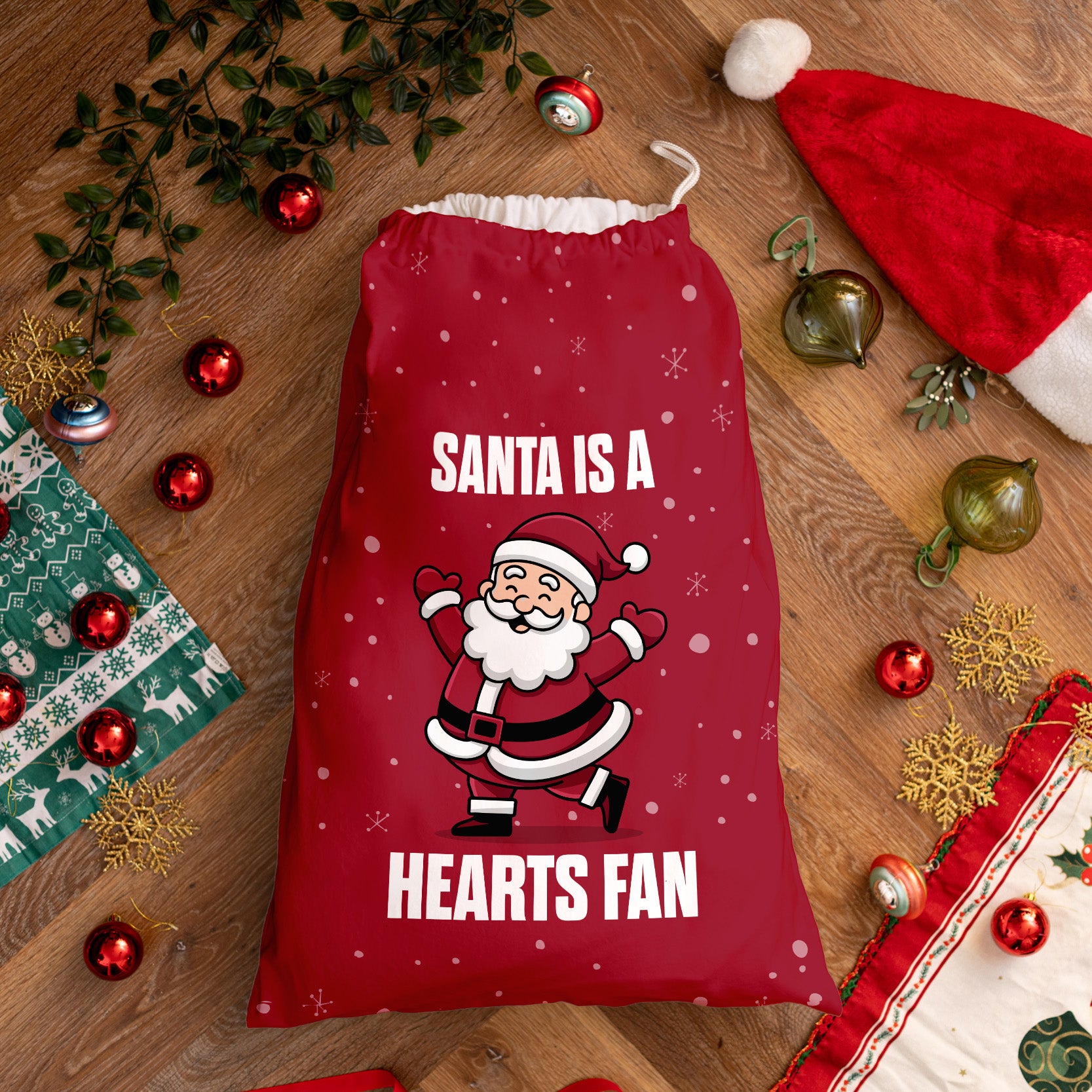 Santa is a Hearts Fan - Santa Sack