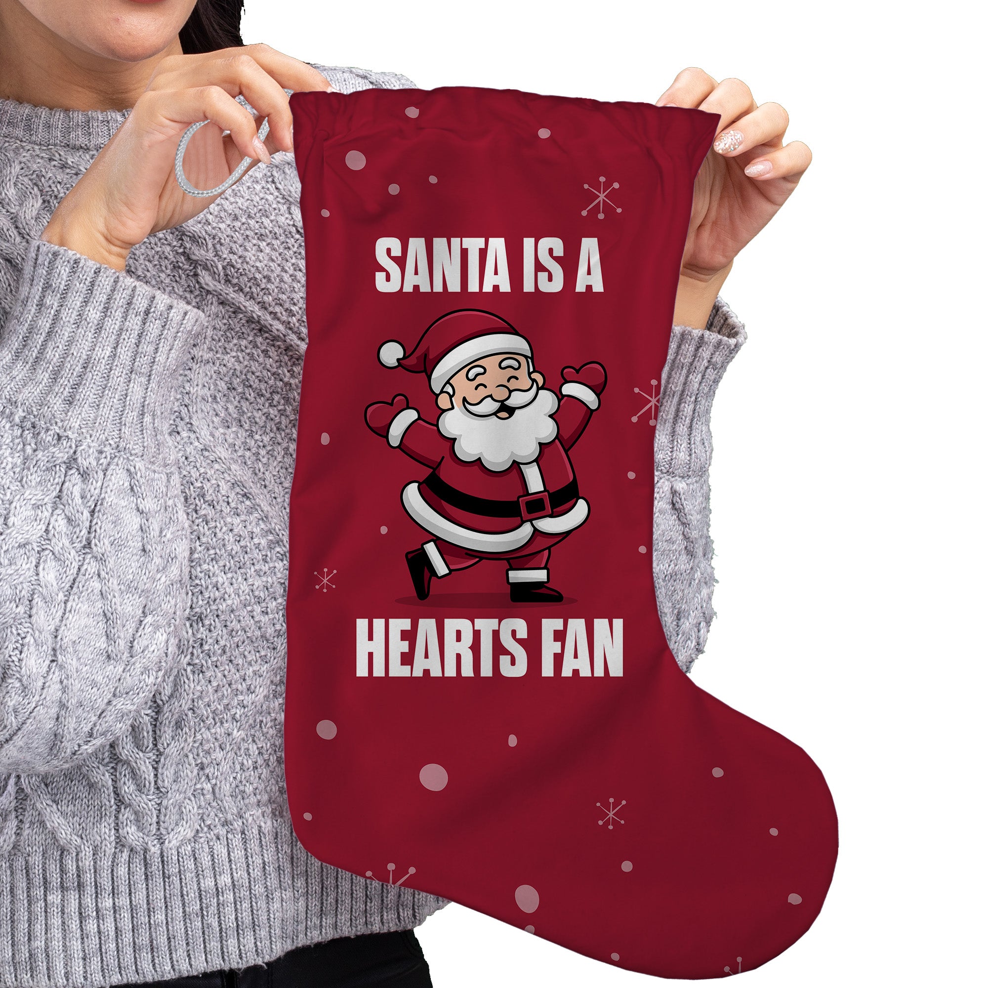 Santa is a Hearts Fan - Stocking