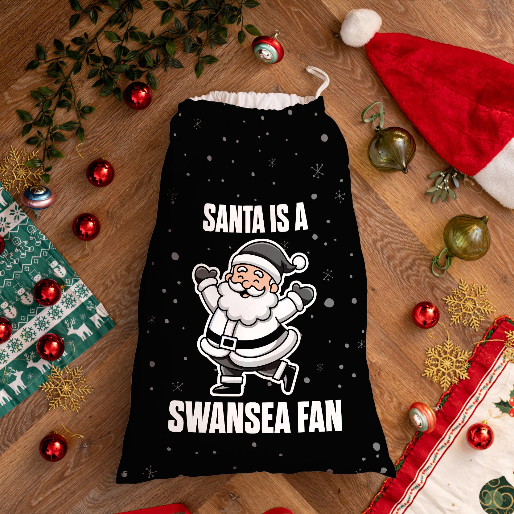 Santa is a Swansea Fan - Santa Sack