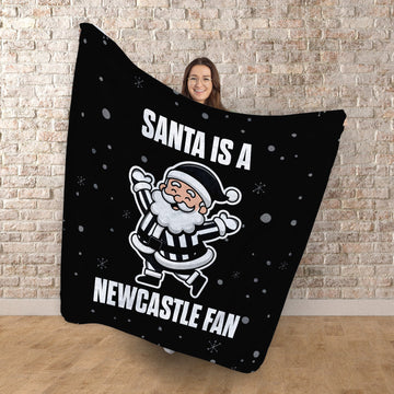 Santa is a Newcastle Fan - Luxury Fleece Blanket 150cm X 150cm