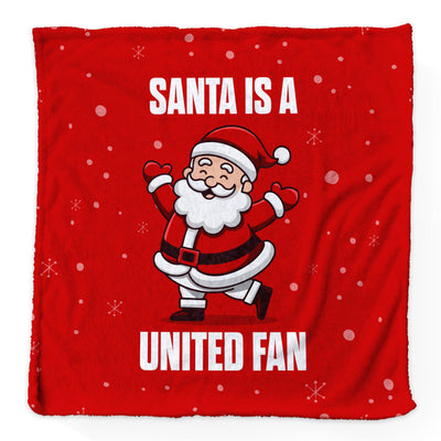Santa is a United Fan - Luxury Fleece Blanket - 2 Sizes
