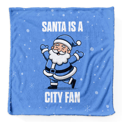Santa is a City Fan - Luxury Fleece Blanket - 2 Sizes