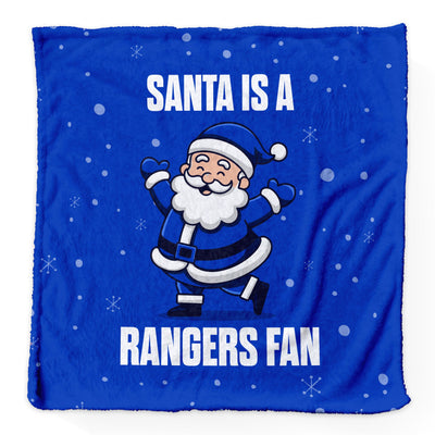 Santa is a Rangers Fan - Luxury Fleece Blanket - 2 Sizes